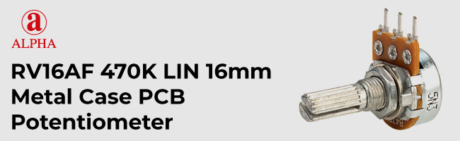 RV16AF 470K LIN 16mm Metal Case PCB Potentiometer