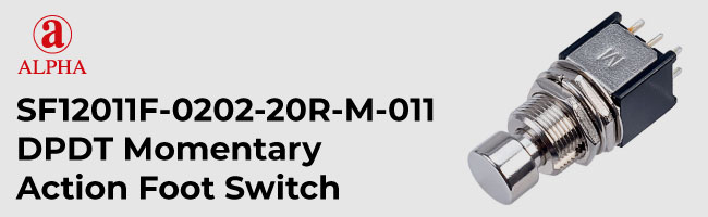 SF12011F-0202-20R-M-011 DPDT Momentary Action Foot Switch
