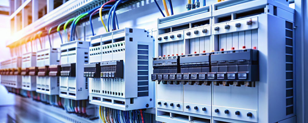 Set of PLCs lined up