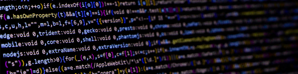 Piece of code fading out to the right