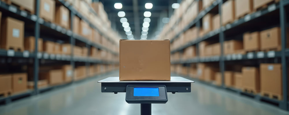 Set of scales in a warehouse