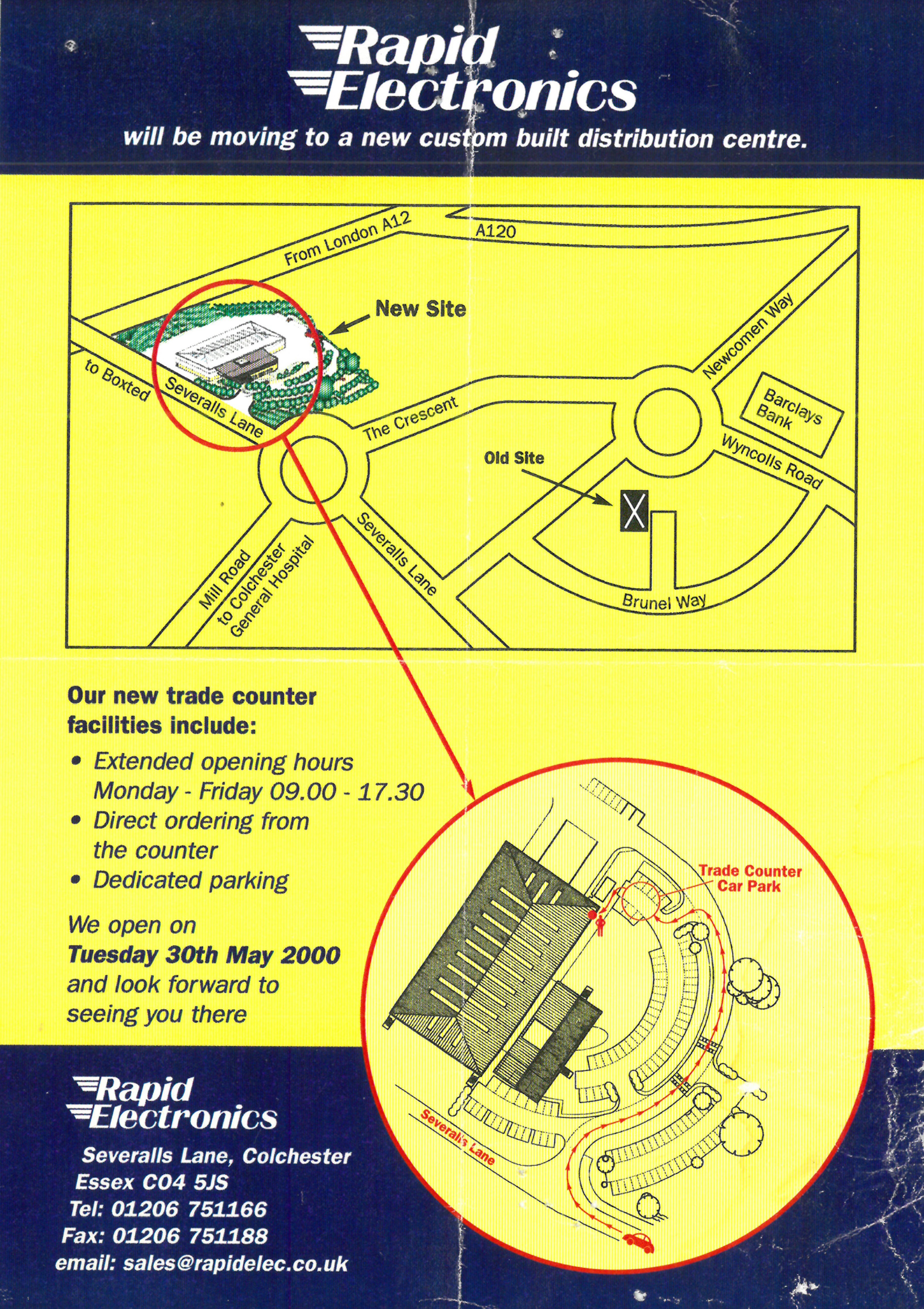 Flyer showing new location
