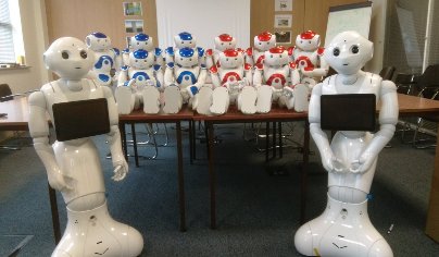 Supporting UTCs with Pepper, NAO and VEX