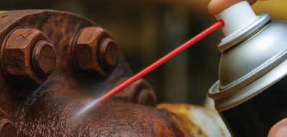 Electrolube lubricant being spayed