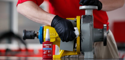 LOCTITE 243 being applied