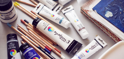 An array of Daler-Rowney paints