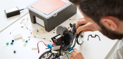 Students using Arduino products